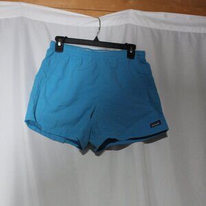 Patagonia Bright Blue Womens Baggies Shorts- 5"